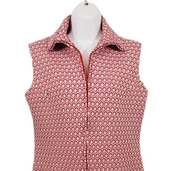 NEW Vintage 60's Handmade Red Geometric Mod Sleeveless Mini Dress Modern Sz M - Picture 5 of 9